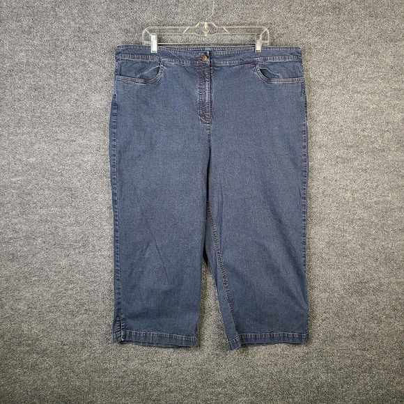 Eileen Fisher Capri Jeans Women's 3X Stretch High Rise Straight Leg - Picture 1 of 9